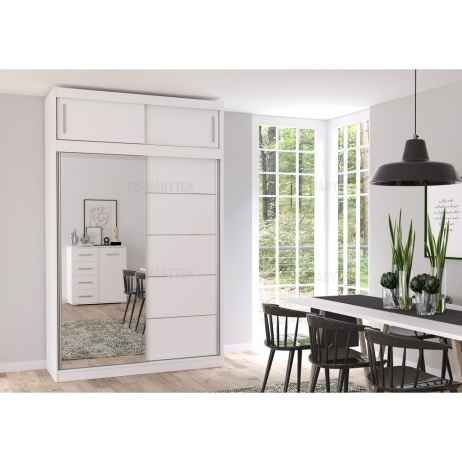 Šatní skříň VESTIMO II 150 bílá s nádstavcem