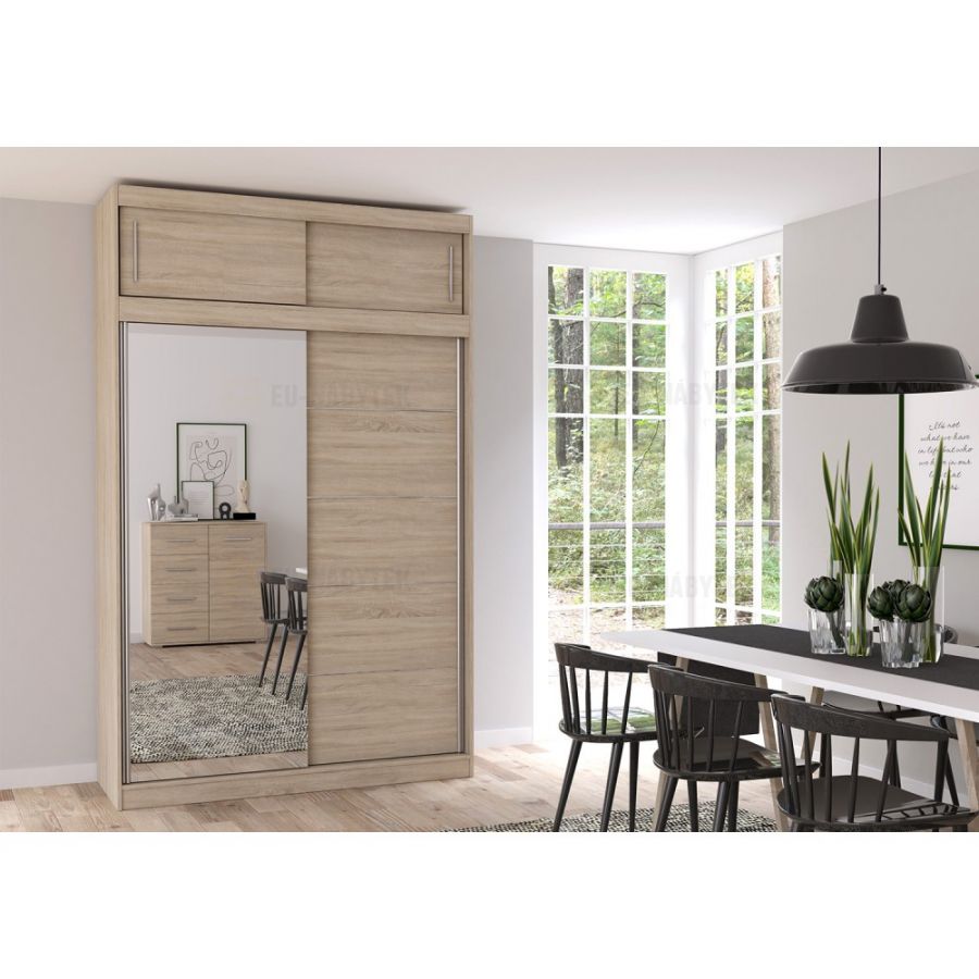 Šatní skříň VESTIMO II 150 dub sonoma s nádstavcem