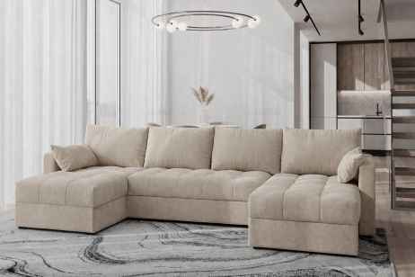Rozkládací rohová sedačka SATIMA U béžová