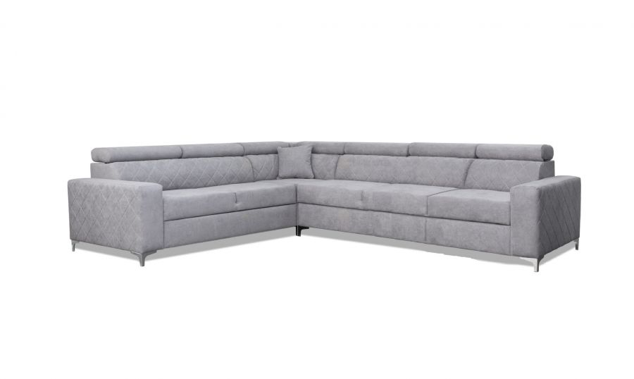 Rozkládací rohová sedačka LONGER II-R-III šedá