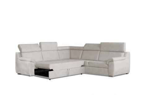 Rozkládací rohová sedačka DIVARO L modrá