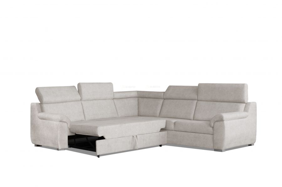 Rozkládací rohová sedačka DIVARO L modrá