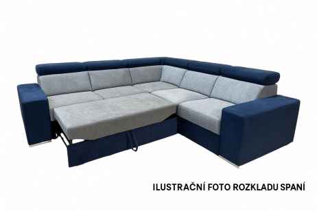 Rozkládací rohová sedačka BERTA tmavě šedá 2-R-2
