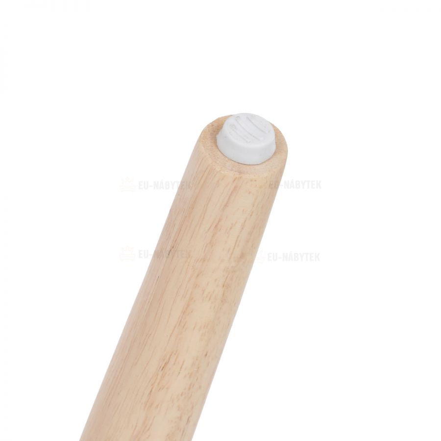 Křeslo, potah šedá manšestrová látka, dřevěné nohy, masiv kaučukovník