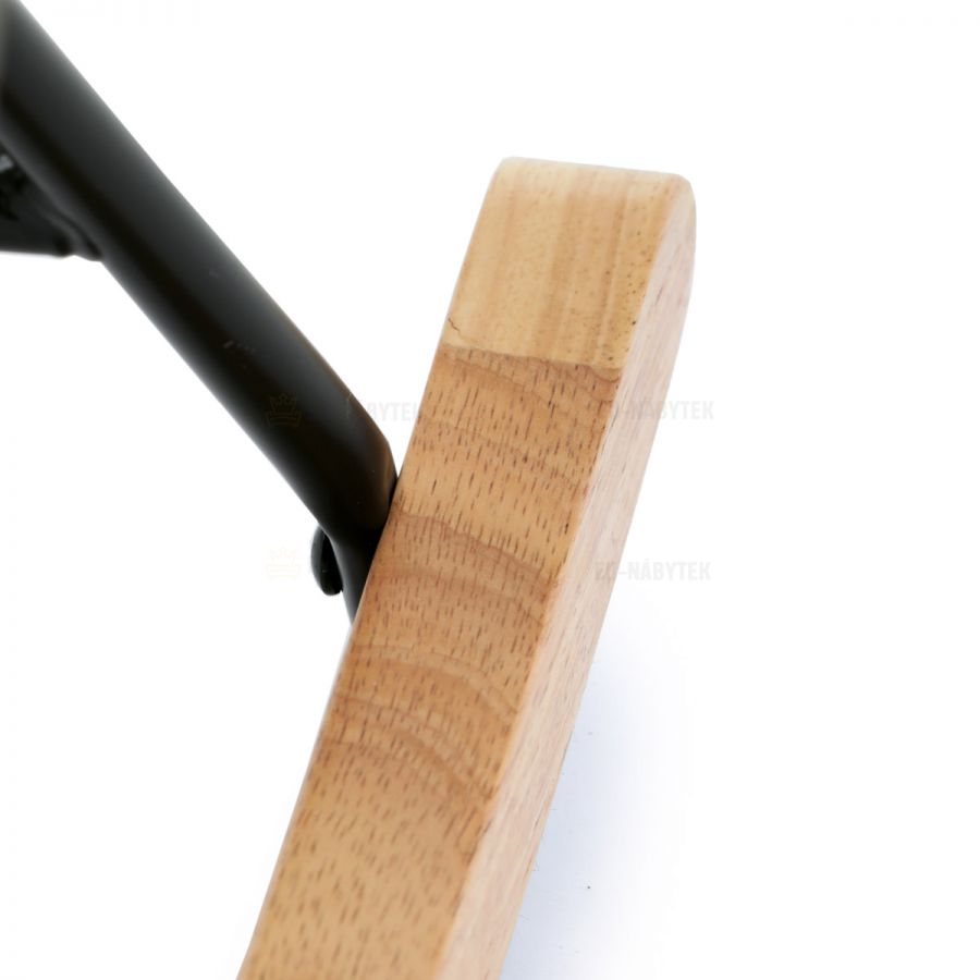 Křeslo houpací, potah patchwork látka, dřevěné nohy, masiv kaučukovník