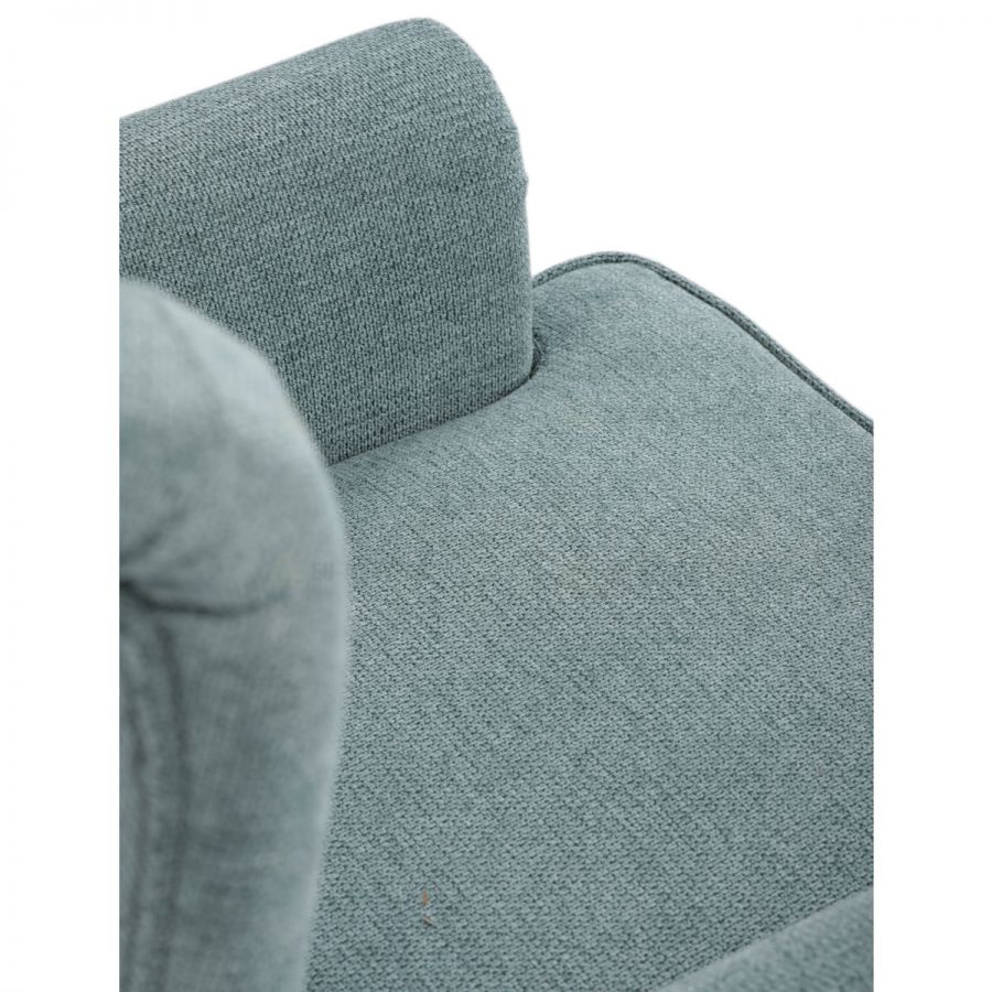 Křeslo ušák, zelená látka, AK-388 GRN2