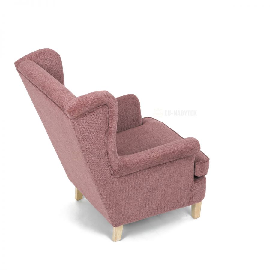 Křeslo ušák, růžová látka, AK-388 PINK2