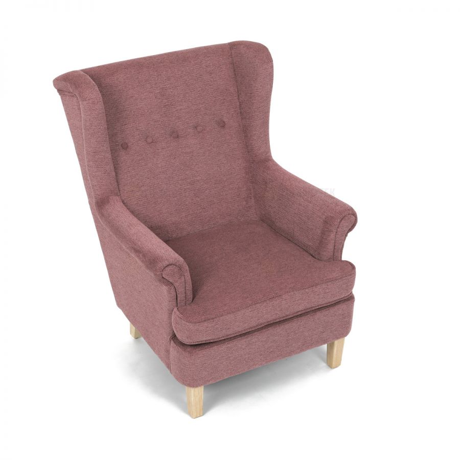 Křeslo ušák, růžová látka, AK-388 PINK2