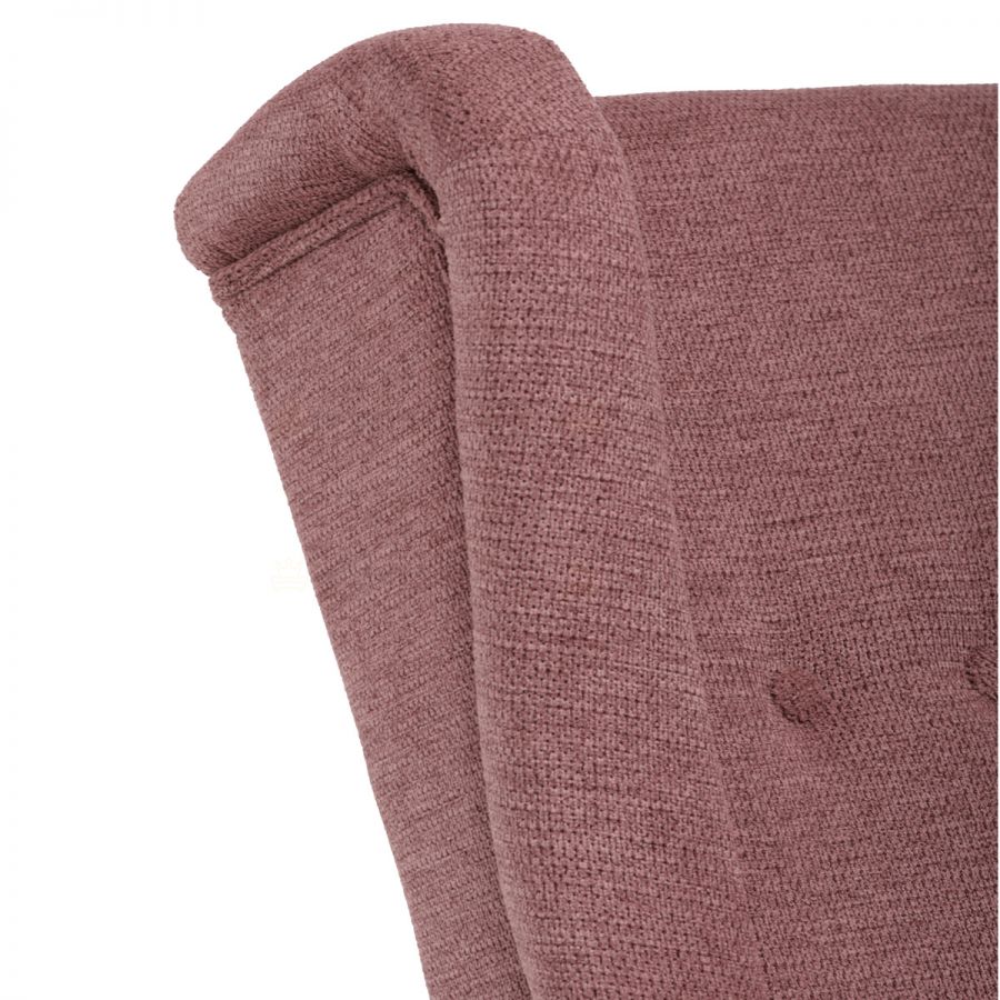 Křeslo ušák, růžová látka, AK-388 PINK2