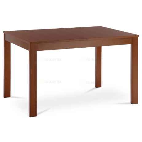 Jídelní stůl rozkládací 120+30x80x74 cm, deska MDF, dýha, nohy masiv, tm. třešeň