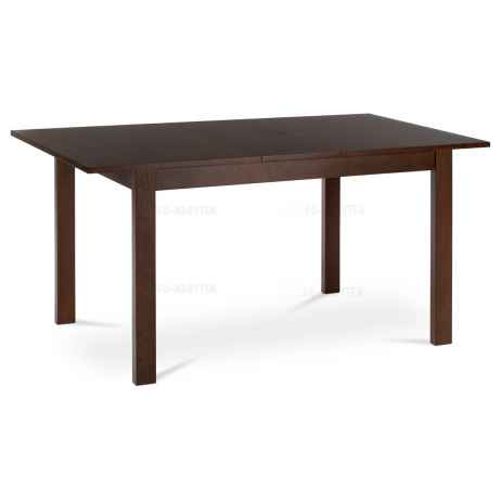 Jídelní stůl rozkládací 120+30x80x74 cm, deska MDF, dýha, nohy masiv, oŕech