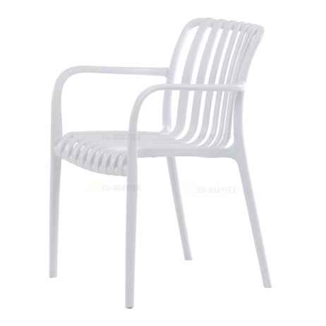 Židle jídelní, stohovatelná, bílý plast