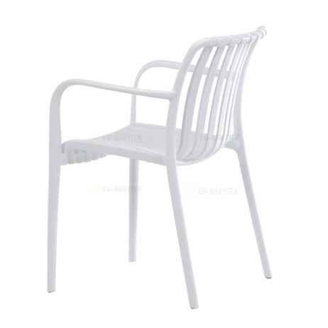 Židle jídelní, stohovatelná, bílý plast