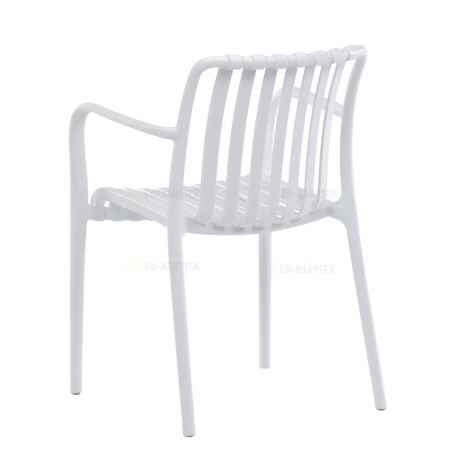 Židle jídelní, stohovatelná, bílý plast