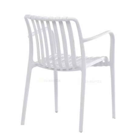 Židle jídelní, stohovatelná, bílý plast