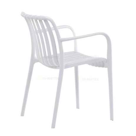 Židle jídelní, stohovatelná, bílý plast