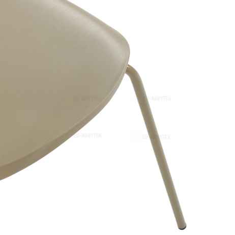 Židle jídelní, cappucino plast, čtyřnohá kovová podnož
