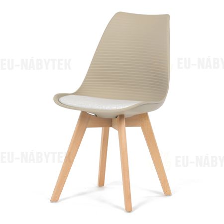 Židle jídelní, cappuccino plast, CT-X7055 CAP