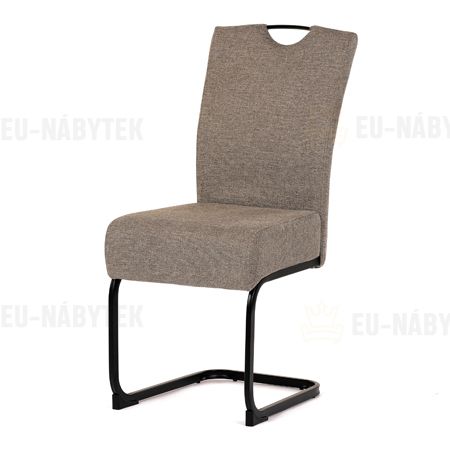 Židle jídelní, taštičkové pružiny v sedáku, krémová látka, černý kov