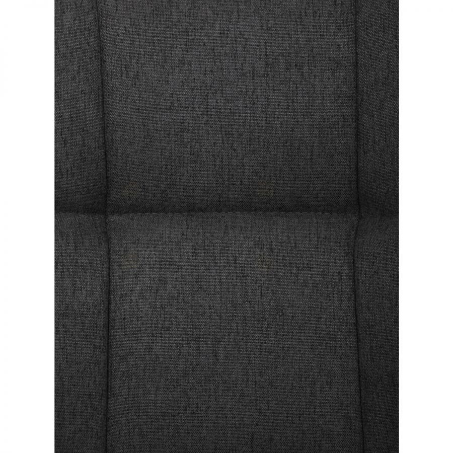 Židle jídelní, tmavě šedá látka, otočný mechanismus 90°/90° (L/P), černý kov