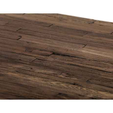 Jídelní stůl, 180x90x76 cm, MDF deska, dýha odstín borovice, kovové nohy, černý lak