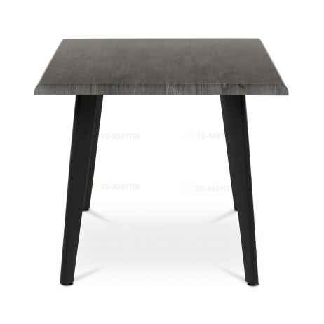 Stůl jídelní, 160x90x75 cm, MDF deska, dekor šedý dub, kov, černý lak