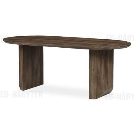 Stůl jídelní, 200x100x77 cm, MDF deska, 3D dekor ořech.