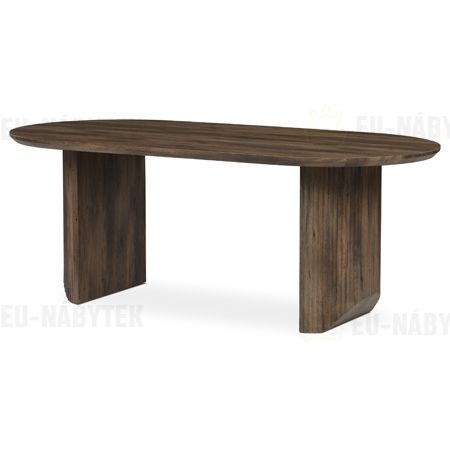 Stůl jídelní, 200x100x77 cm, MDF deska, 3D dekor ořech.