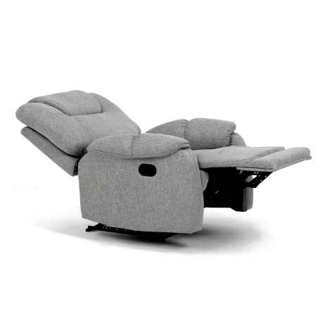 Relaxační křeslo, šedá látka, TV-4088 SIL2