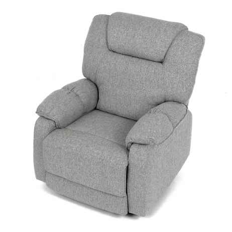 Relaxační křeslo, šedá látka, TV-4088 SIL2