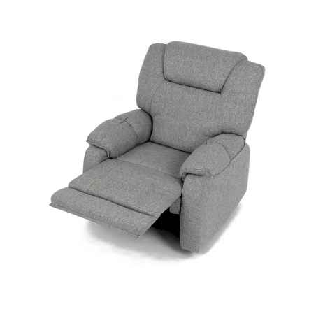 Relaxační křeslo, šedá látka, TV-4088 SIL2