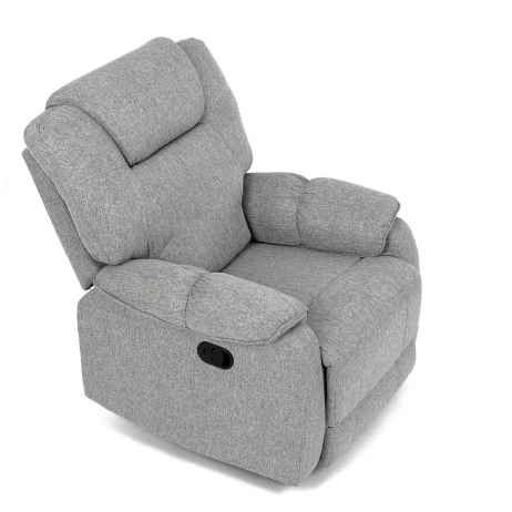 Relaxační křeslo, šedá látka, TV-4088 SIL2