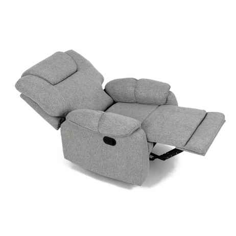 Relaxační křeslo, šedá látka, TV-4088 SIL2