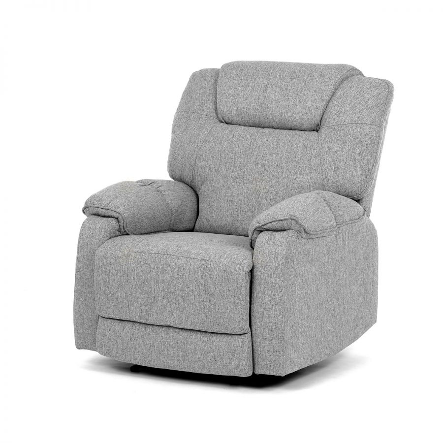 Relaxační křeslo, šedá látka, TV-4088 SIL2