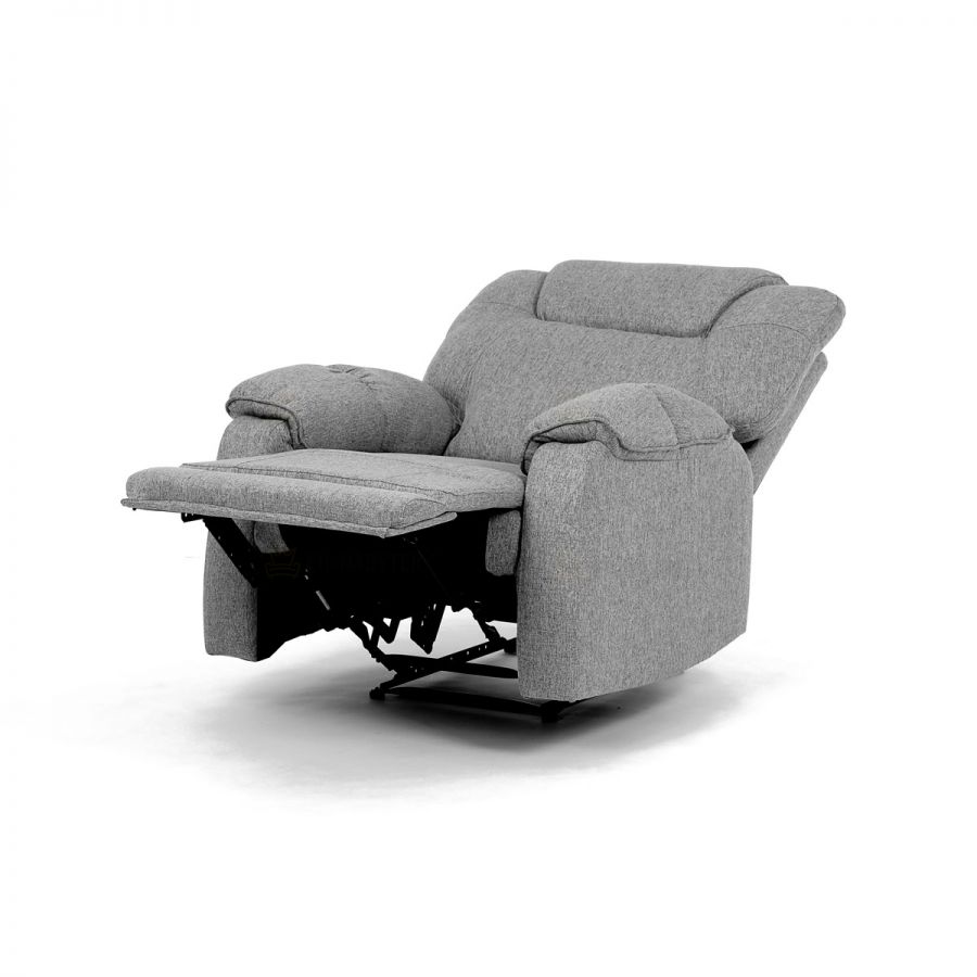 Relaxační křeslo, šedá látka, TV-4088 SIL2