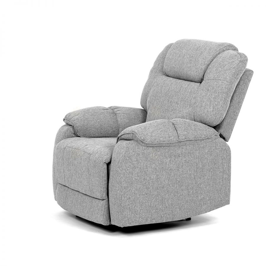 Relaxační křeslo, šedá látka, TV-4088 SIL2