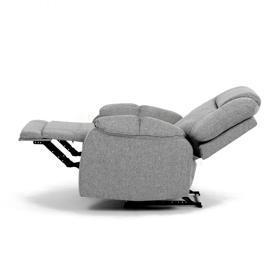 Relaxační křeslo, šedá látka, TV-4088 SIL2