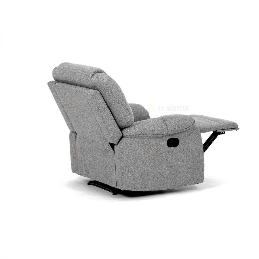 Relaxační křeslo, šedá látka, TV-4088 SIL2