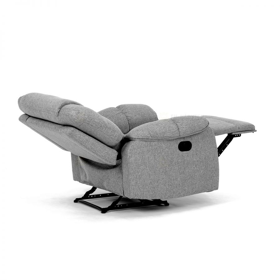 Relaxační křeslo, šedá látka, TV-4088 SIL2