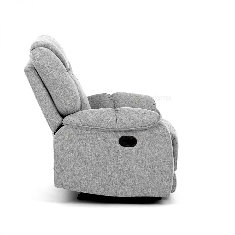 Relaxační křeslo, šedá látka, TV-4088 SIL2