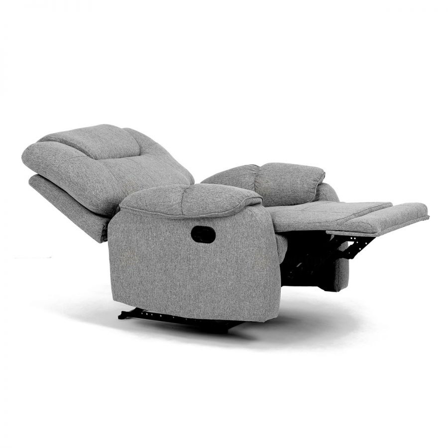 Relaxační křeslo, šedá látka, TV-4088 SIL2