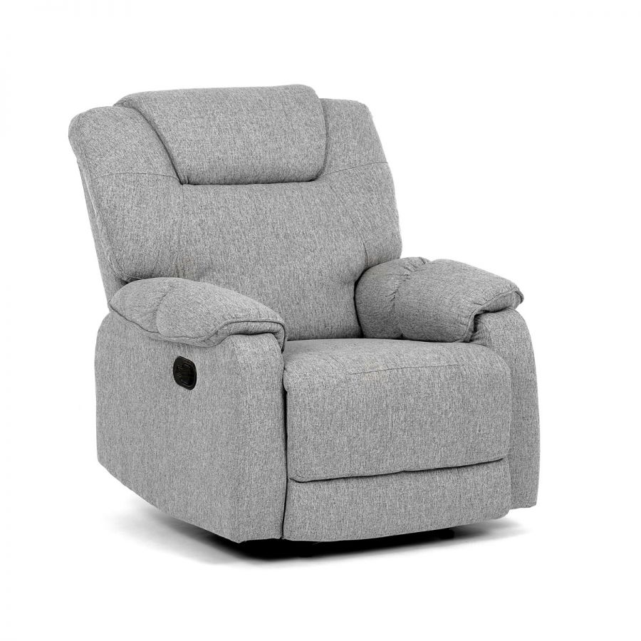 Relaxační křeslo, šedá látka, TV-4088 SIL2