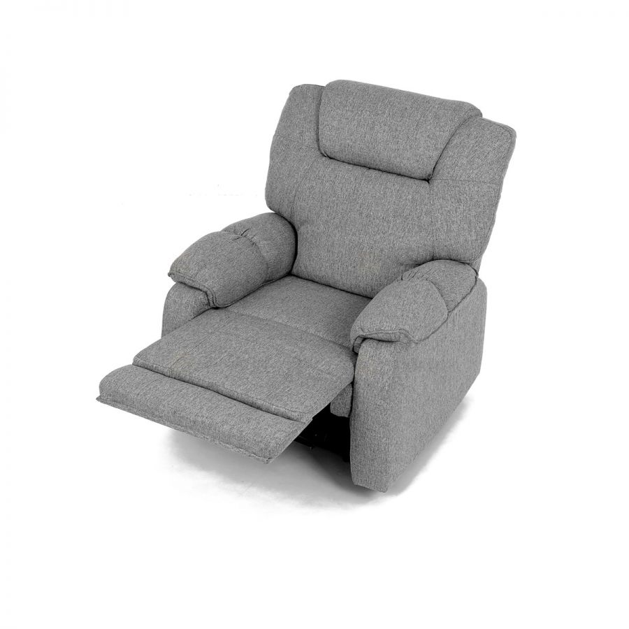 Relaxační křeslo, šedá látka, TV-4088 SIL2