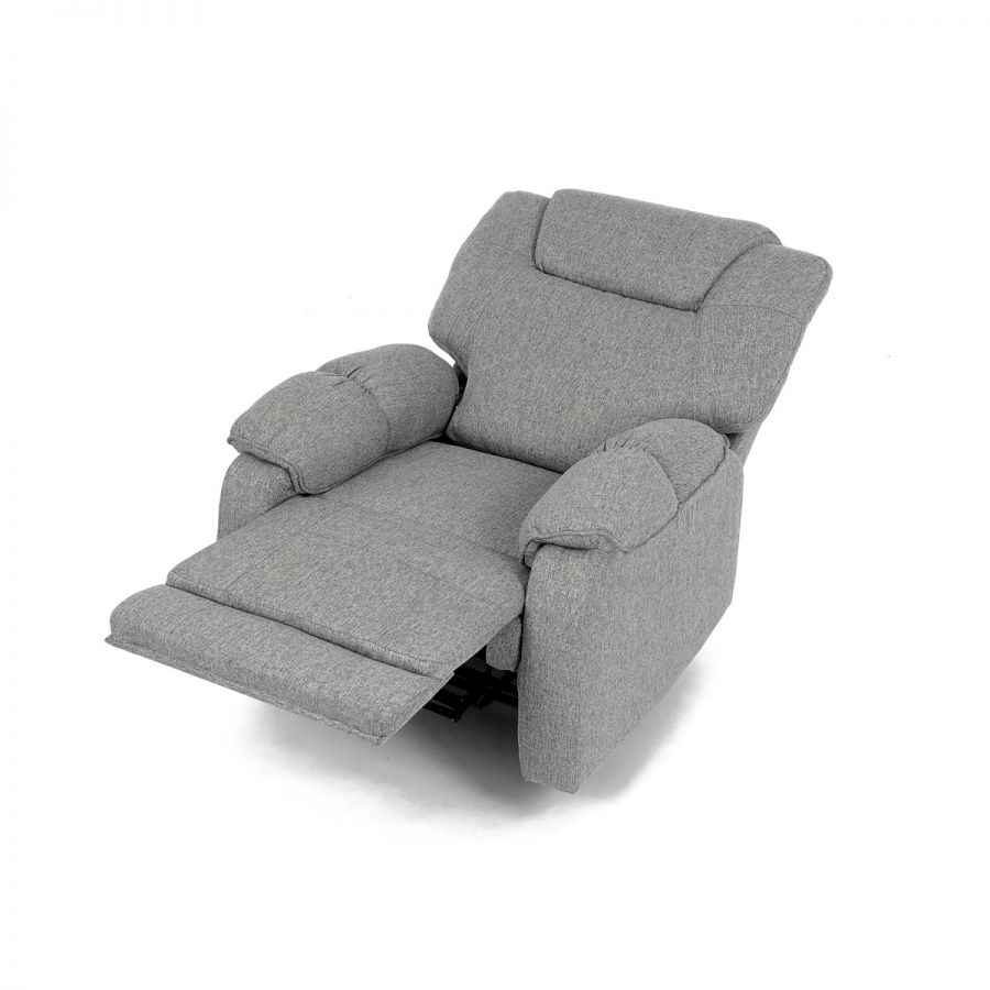Relaxační křeslo, šedá látka, TV-4088 SIL2