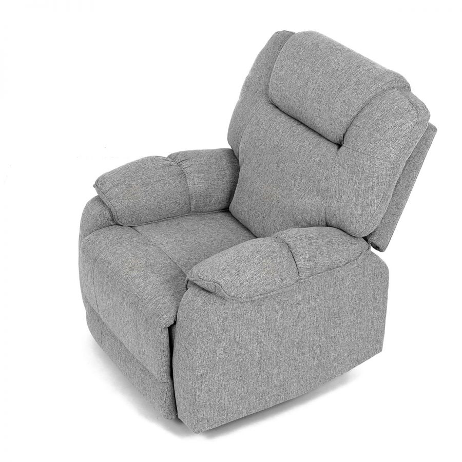 Relaxační křeslo, šedá látka, TV-4088 SIL2