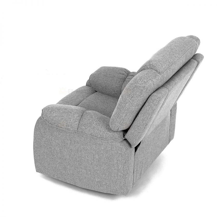 Relaxační křeslo, šedá látka, TV-4088 SIL2