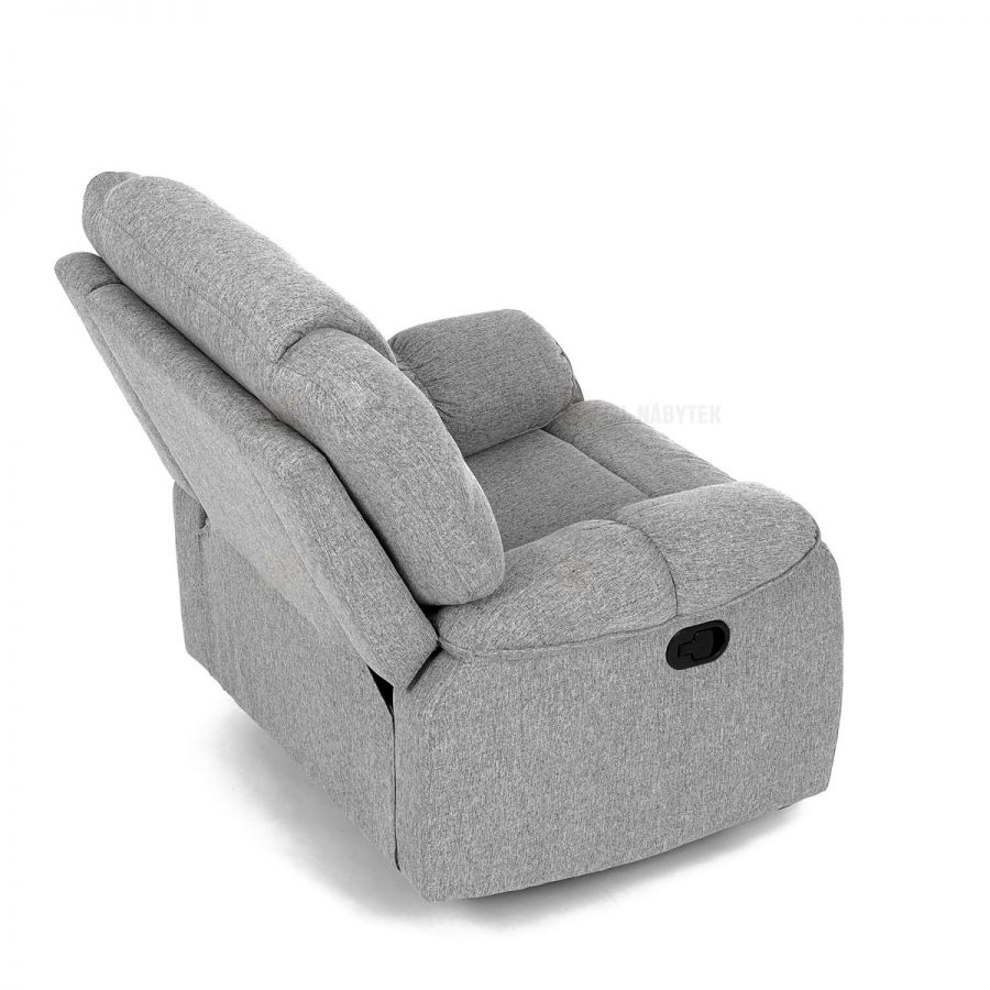 Relaxační křeslo, šedá látka, TV-4088 SIL2