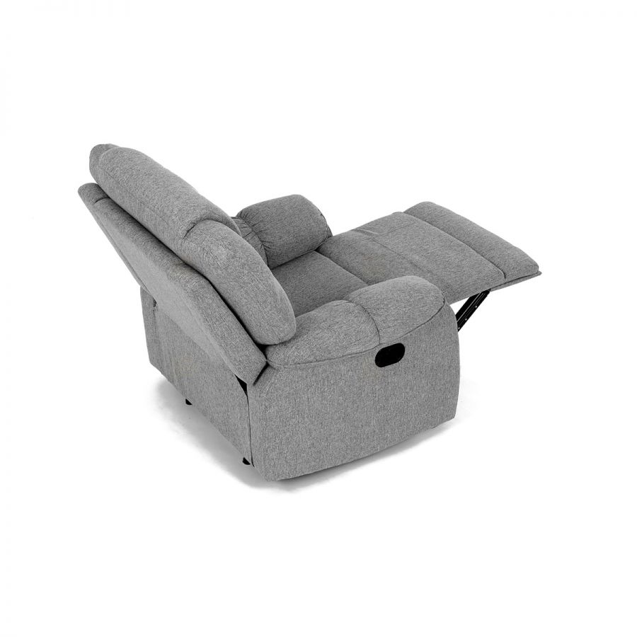 Relaxační křeslo, šedá látka, TV-4088 SIL2