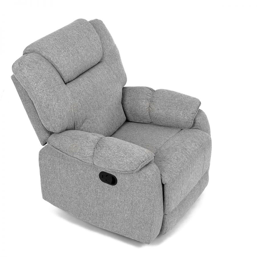 Relaxační křeslo, šedá látka, TV-4088 SIL2