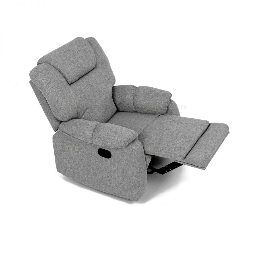 Relaxační křeslo, šedá látka, TV-4088 SIL2
